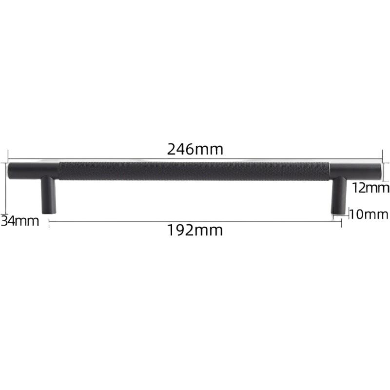 Modern Solid Aluminum Alloy Knurled Handles,Drawer Pulls,Furniture Door Carved Knobs,Round T Bar Handle Kitchen Cabinet Hardware