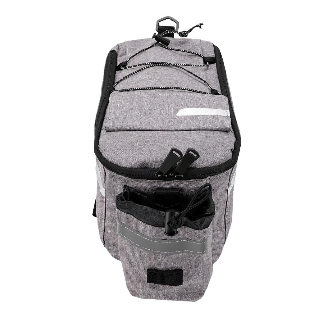 Bike Rack Bag Reflective Stripe Grayness Cycling Equipment High Capacity Rear Bike Rack Bag