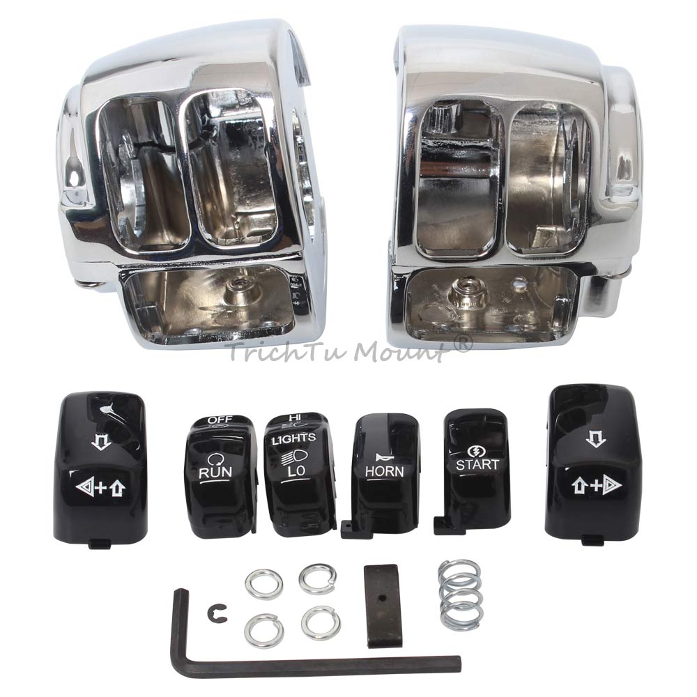 Motorcycle Switch Housing Cover Switch Cap Button For Harley Touring Glide Road King Sportster Softail Dyna VRSC Heritage Vrod