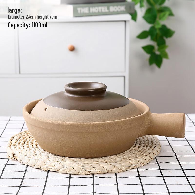 Traditional Claypot Sizzling Pot with Side Handle