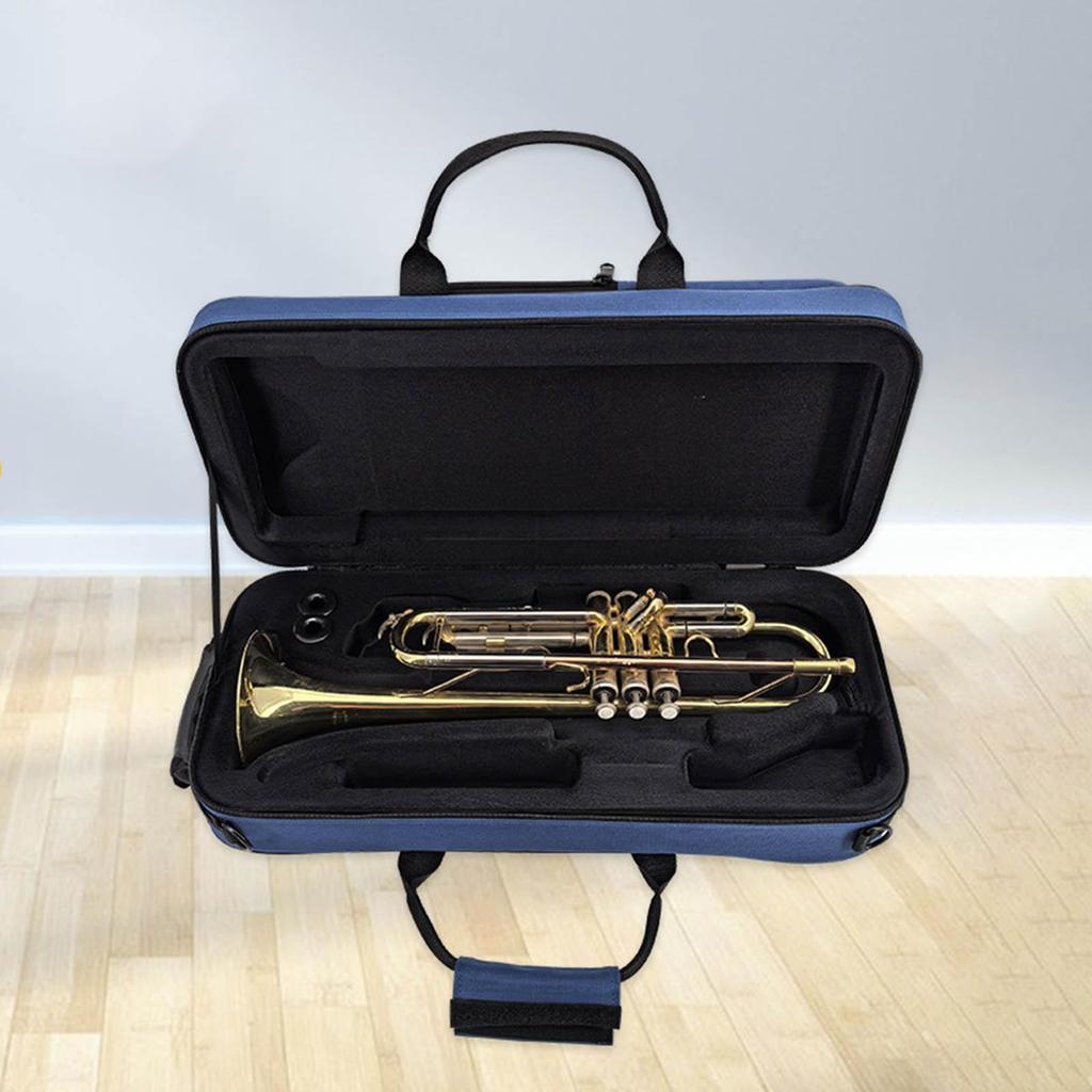 Trumpet Bag Padded Double Zipper with Carry Handle Adjustable Shoulder Strap
