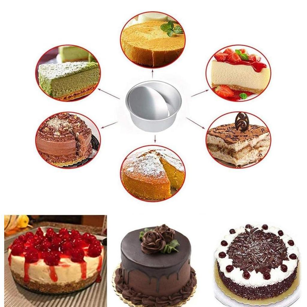 4inch-10inch Non-Stick Aluminum Round Cake Pan with Removable Bottom for Wedding/Birthday/Christmas Cake Baking Round Cake Tin
