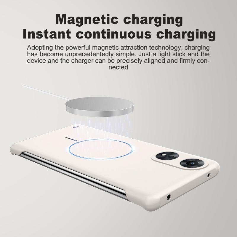 Ultra Thin Frameless Magnetic Case for OPPO A1 A98 A58 4G A55 A54 A18 A38 A17 A17K Magsafe Hard PC Matte Cover Shell Funda