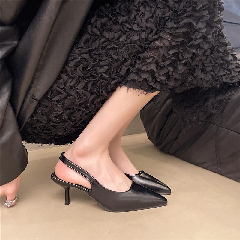 Summer New High Heels, Thin Heels, Bag Head Sandals, Temperament with Skirts, Single Shoes, Daily Commuting Models