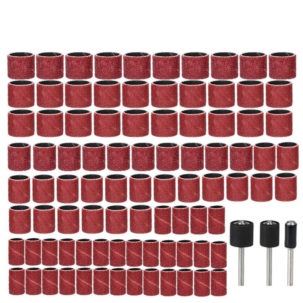 93PCS Sanding Drum Kit Rotary Tool Accessories Polishing Grinding Drum Sanding Bands for Wood Metal Carving and Engraving Accessories
