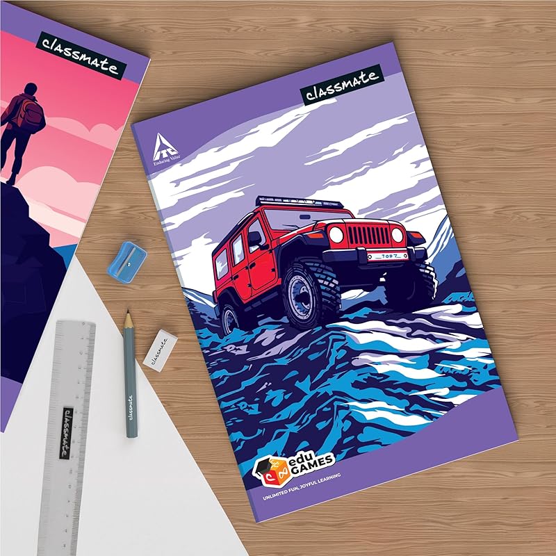 

Classmate Long Book | 160 Pages | Unruled | 33.0cm x 21.0cm | Pack of 2 | Long Size Unruled Notebook for School Students large