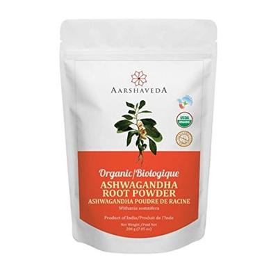Polvere di radice di Ashwagandha biologica Confezione da 200 g - 100% certificata biologica, senza glutine e vegana, migliora la forza delle ossa e dei muscoli Sollievo dallo stress