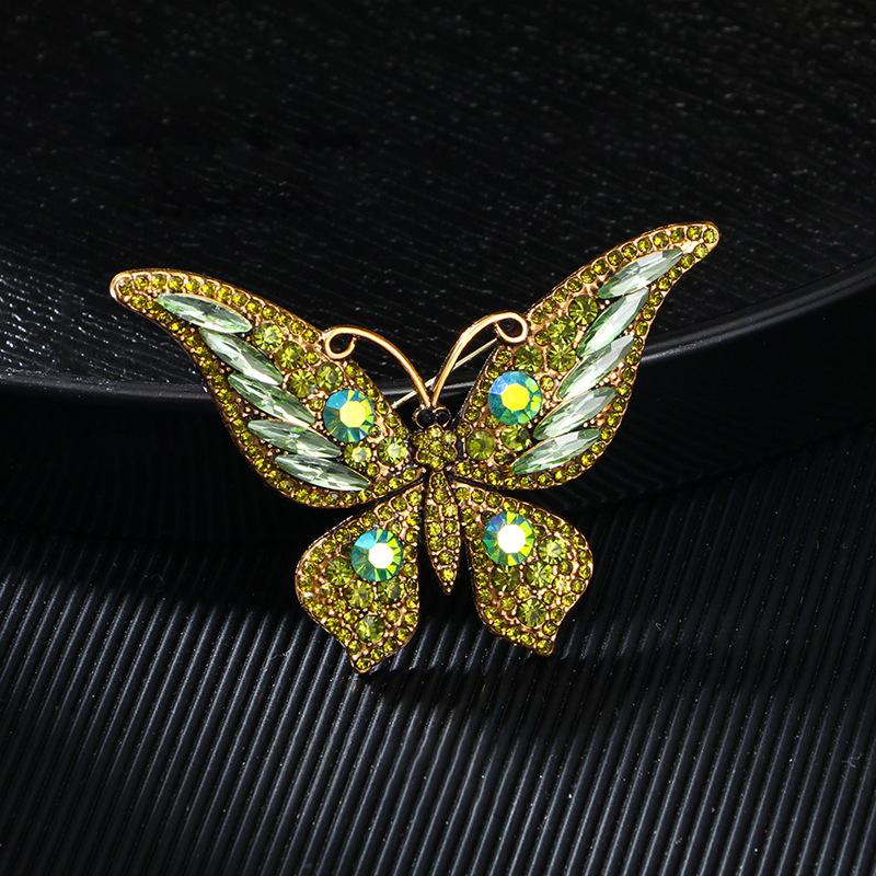 Fashion Full Zircon Butterfly Brooch For Women Luxurious Animal Corsage Pins Wedding Party Clothing Accessories Jewelry Gifts