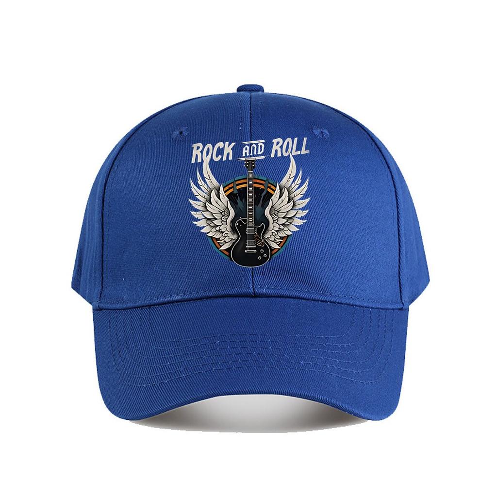Vintage Rock And Roll Guitar Wings Baseball Cap Fashion Unisex Sunhat Womens Outdoor Sports Snapback Cap