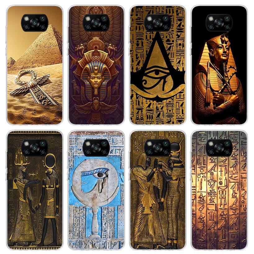 Egitto Nefertiti Anubi Ankh Faraone Custodia per Telefono Per Xiaomi Poco X7 X6 X5 Pro F7 Ultra Redmi 15C 15 13 13C 12 12C 10 10A 10C 9 9A