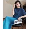 Demana Elegant Gradient Pleated H-Line Dress