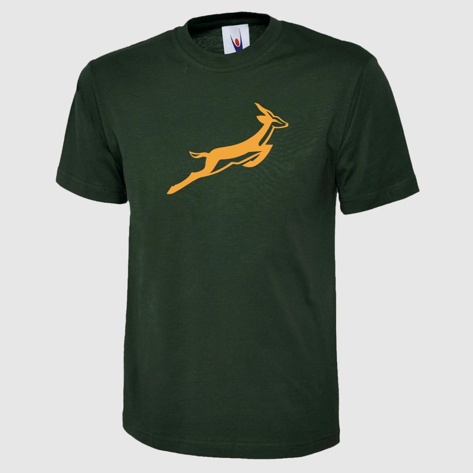 South Africa African Rugby T-Shirt Printed Funny Springbok Birthday Gift Sport T 4XL