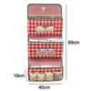 Cartoon Wall Hanging Storage Bag Foldable with Pockets Hanging Baskets 3 Layer Grid Hanging Bag for Dormitory Bedroom