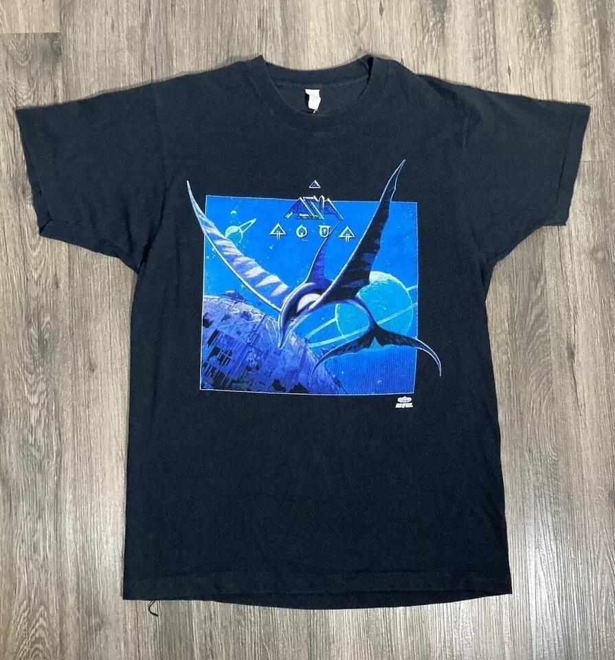 Asia Aqua Tour 1992 Band Black Cotton T Shirt Full Size S-5XL AM762 Unisex T-Shirt S