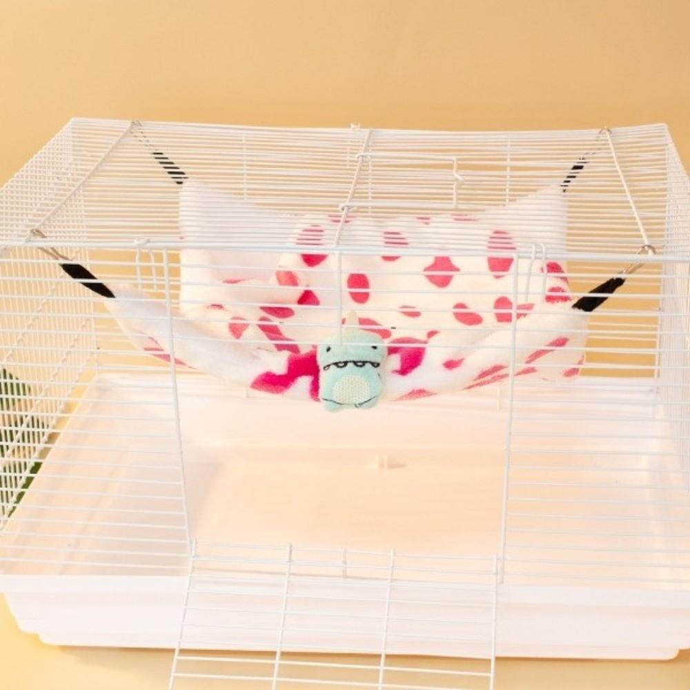 Warm Hamster Hammock Double-layer Small Pet Hanging Beds Cute Hamster Habitat Pet Cage