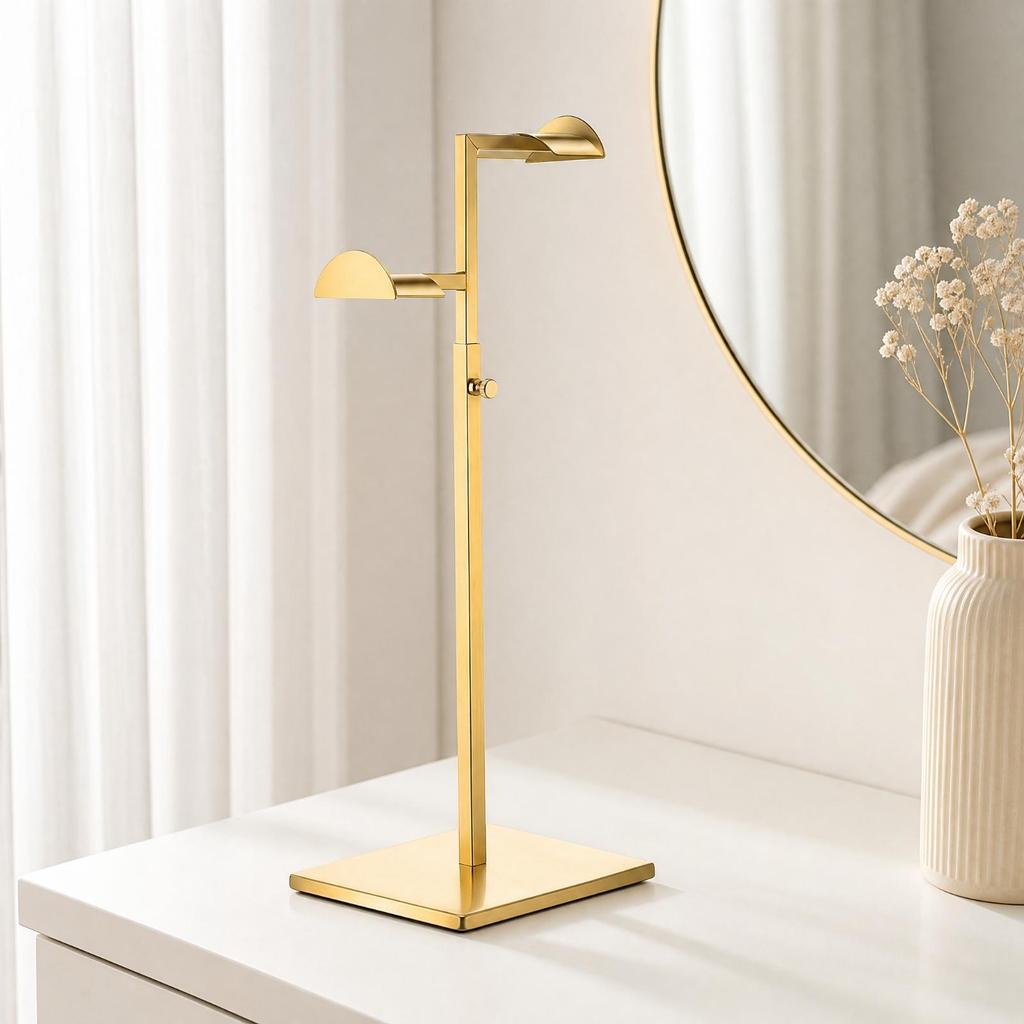 Long-Lasting Stainless Steel Bag Display Stand Stable Freestanding Handbag