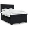 VidaXL Slatted Bed Base and Mattress Black 160x200 Cm Velvet 3290956