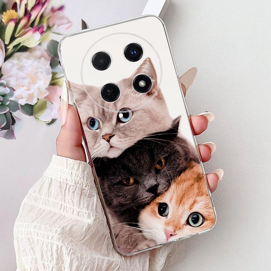For Huawei Nova 13i 12i Case Cute Animal Tiger Lion Dragon Cartoon Phone Cover On Nova13i Nova12i Soft Silicone Clear Coques