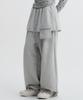 Diaeneseualumeon Skirt Layered Sweatpants Gray