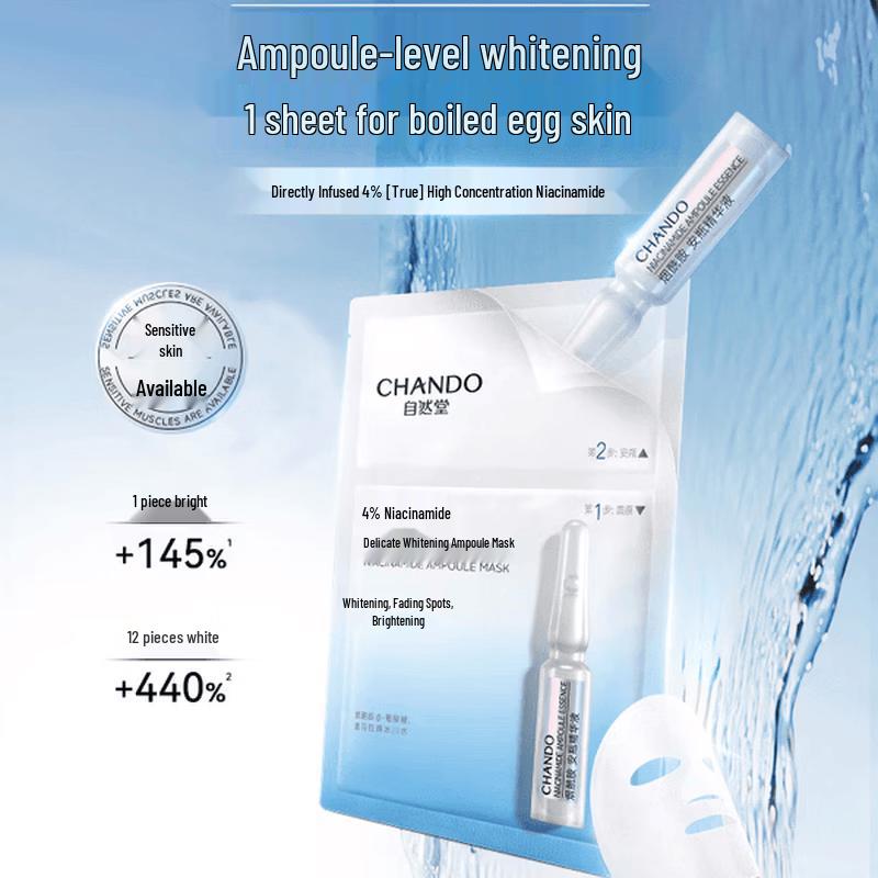 CHANDO Niacinamide Brightening Ampoule Facial Mask (2 Boxes)