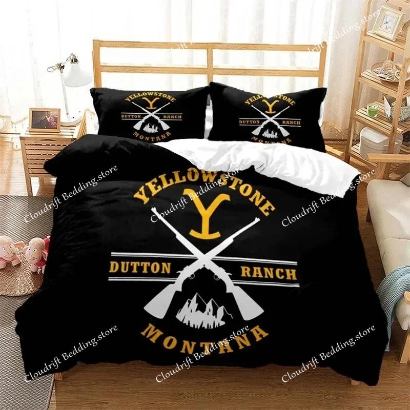 Yellowstone Fashion Set Biancheria da Letto con Stampa Digitale Copripiumino Piumone Letto Singolo Twin Full Queen Ragazzi Bambini Ragazza Ragazzi Regalo