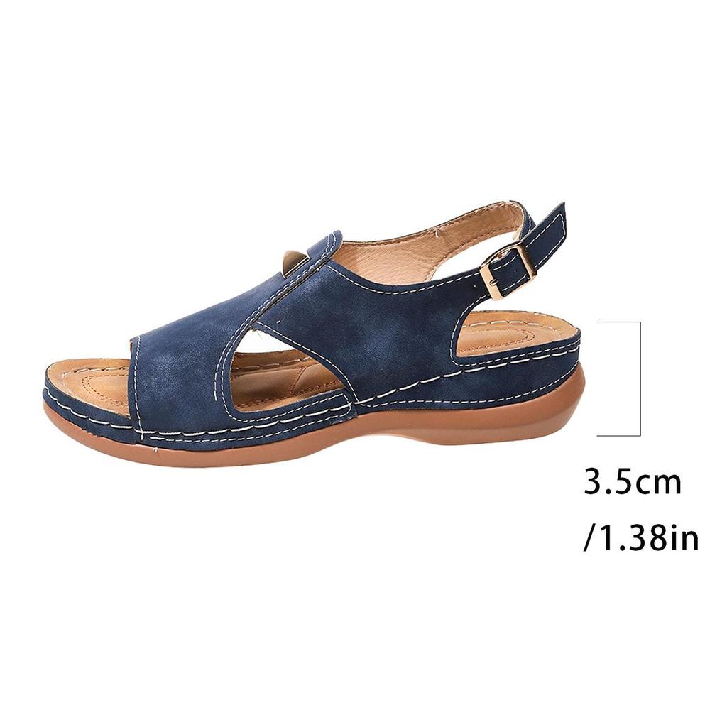 2026 Fashionable Plus Size Open-Toe Wedge Sandals for Women - Comfortable, Lightweight, Versatile, and Stylish Hollow Design