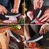 2PCS Knives Set Hand Forged Multipurpose Fruit Knife Stainless Steel Meat Cleaver Vegetable Knife Sharp Butcher Boning Knife