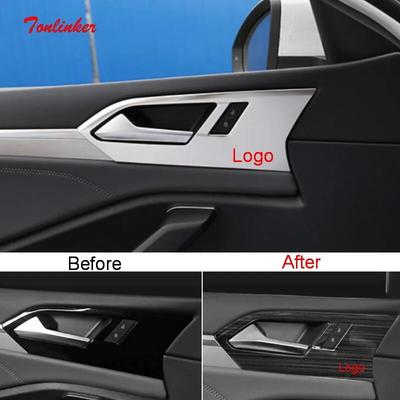 Tonlinker Aufkleber für Innentürgriff/Schüsselabdeckung, für Volkswagen Jetta MK7 -20, Auto-Styling, 4 Stück Metallabdeckungsaufkleber
