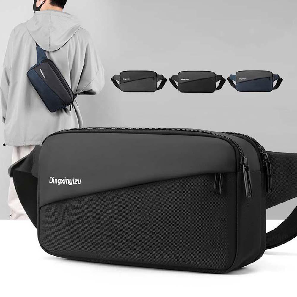 

Multi Functional Men s Chest Bag Nylon Sports Walking Bag Crossbody Bag Outdoor Waist Bag Travel серый