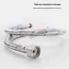 60cm Red & Blue Braided 304 Stainless Steel Water Inlet Hose for Hot/Cold Faucets