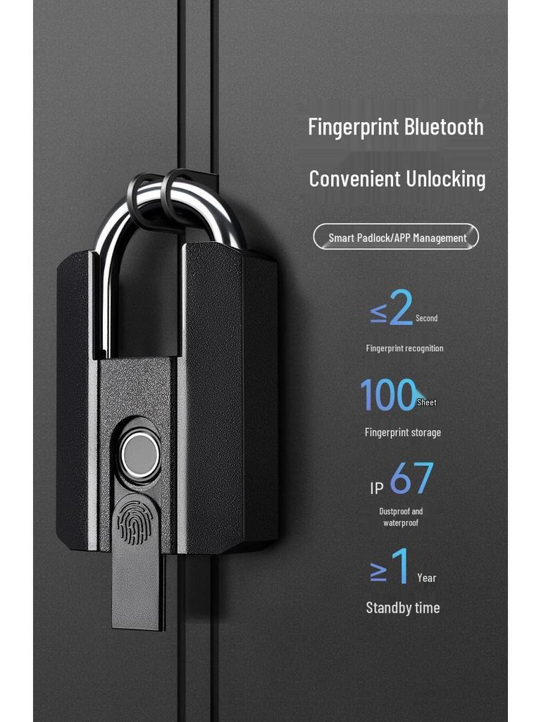 TTLOCK All-in-One Smart Lock: Fingerprint, Password, Bluetooth Remote, Waterproof for Home & Shop.