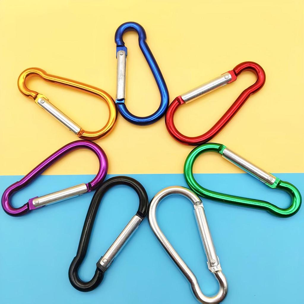No. 8 D-Shaped Aluminum Carabiner Multi-Function Keychain Quick Release Hook