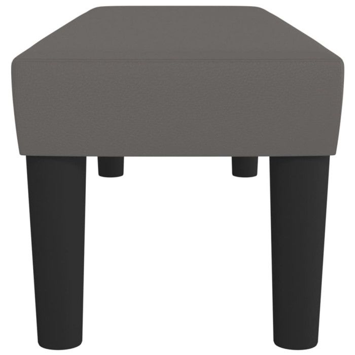 346664 vidaXL Banc Gris 100x30x30 cm Similicuir