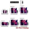 Set Of 2 Modern Flat Printing Curtains Without Rod Floral Hibiscus Neon Glow Fashionable Curtainments During Ramadan Curtain Polyester
