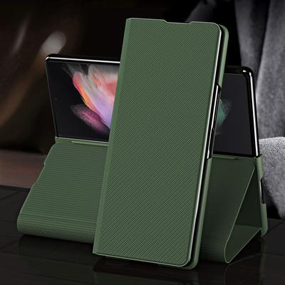 Kožené pouzdro na peněženku odolné proti otiskům prstů pro Samsung Galaxy Z Fold 4 5g Fold4 Fold3 Fold 3 2 Fold2 Protiskluzový kryt na mobilní telefon