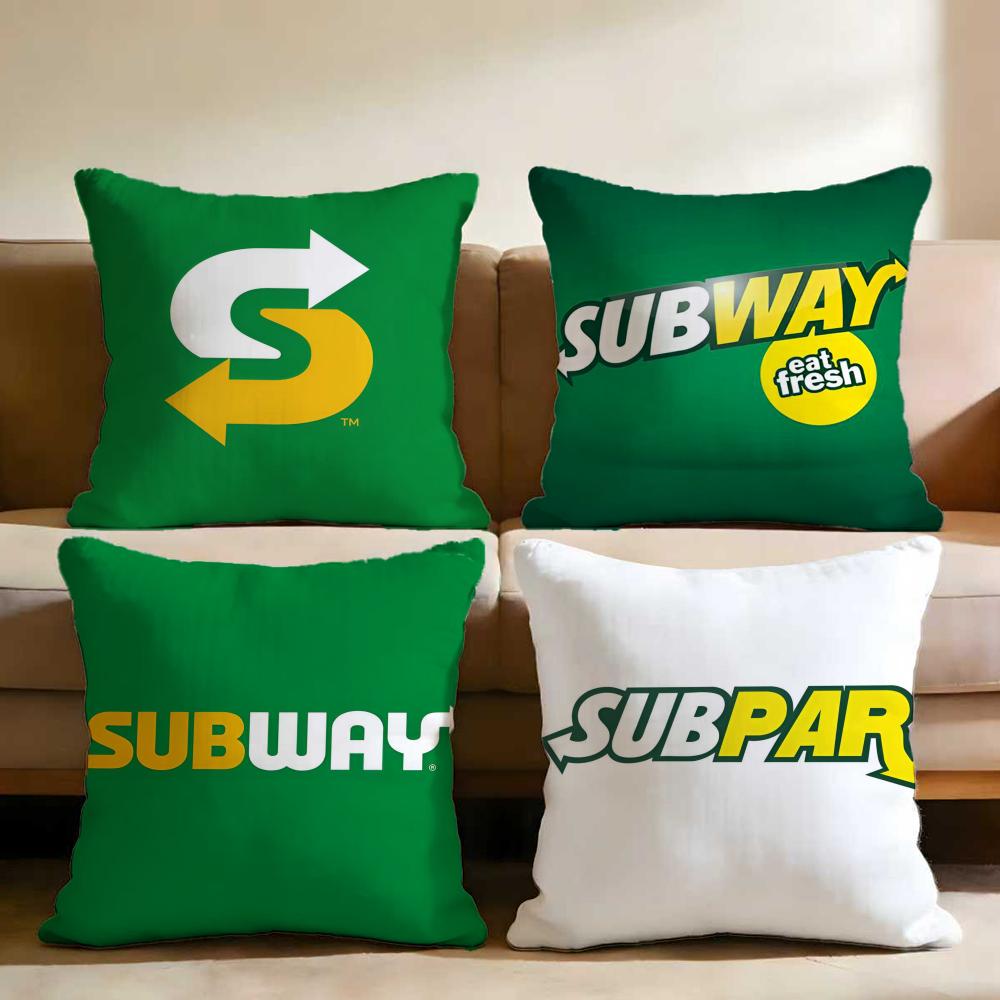 HOT Subway Cushion Cover Multi-Scene Pillow Cover for Home & Car - Reversible, Soft & Durable for Daily Use