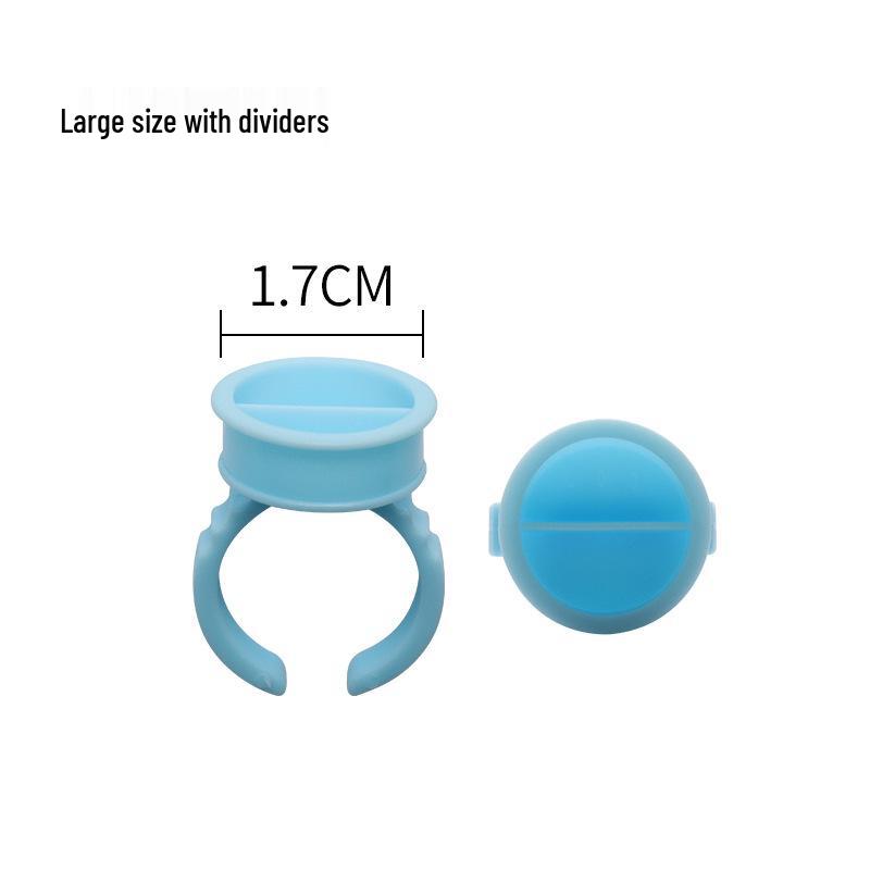 100 Pcs Eyelash Glue Ring Cup for Microblading & Pigment, Disposable Plastic
