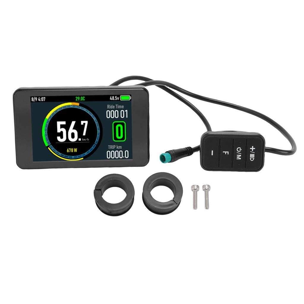 Electric Bike LCD Display Electric Scooter Color Display Meter with 5 Pin Water Proof Connector for 22.2mm Handlebar