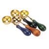 4Pcs Wax Melting Spoon Elegant Wax Sealing Stamp Melting Spoon with Wooden Handle for  Crafts Gif