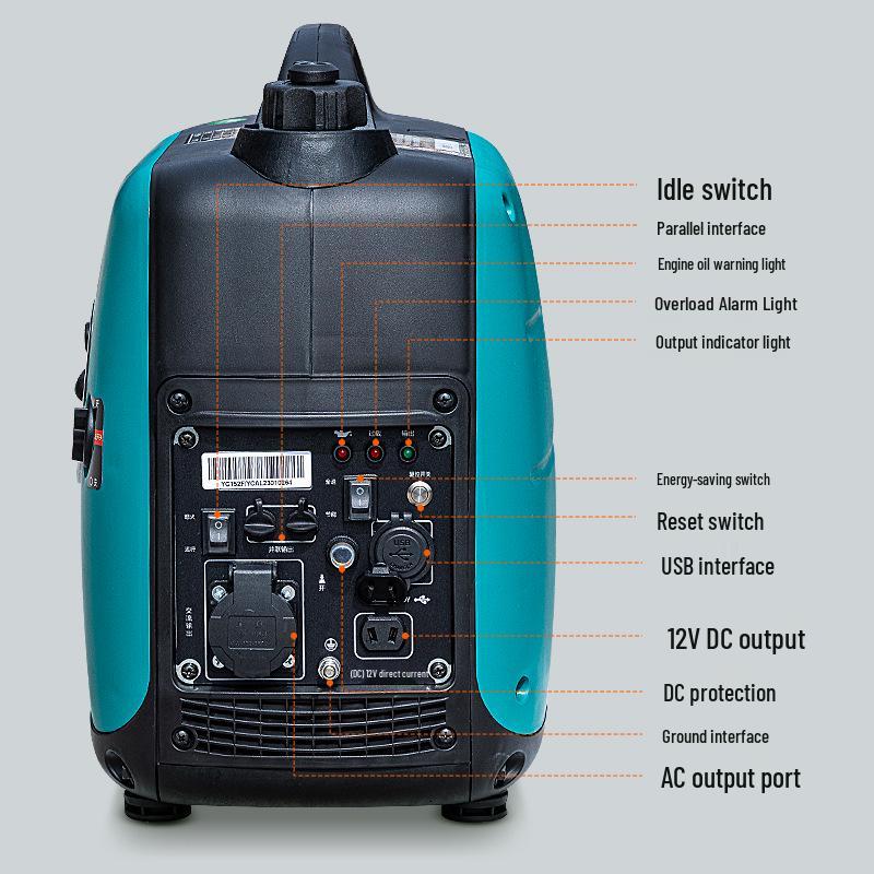 Yuchai Portable 220V Inverter Generator - Quiet, Compact Backup Power for Home, RV, Outdoor, and Camping Use