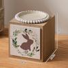 Bunny Print Wooden Candle Holder - Perfect for Home And Events