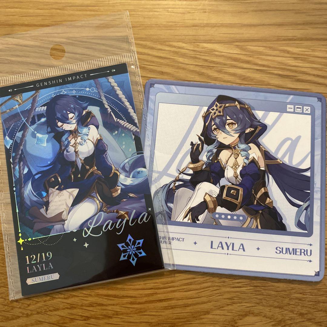 

[USED] Genshin Impact Korea Genshin Impact Lounge Hologram Card Coaster Layla