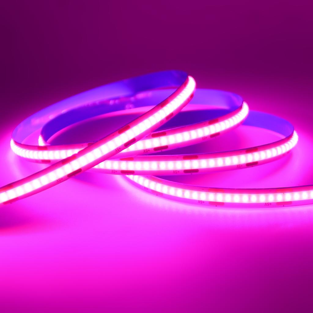 DC 5V USB COB Strip 320Leds/M White/Ice Blue/Pink/Yellow/Pink/Red PCB 8MM Flexible Ribbon Rope Night Lamp TV Backlight LED Strip