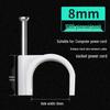 Steel Nail Round Plastic Cable Clip for Wire Management and Network Organization
