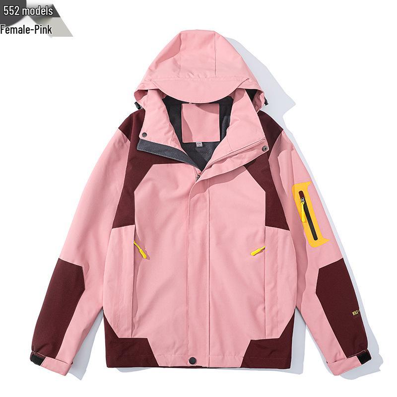 Three-in-One Detachable Couple Windbreaker: Youth Outdoor Jacket for Spring, Autumn, and Winter