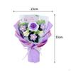 Completed Crochet Flowers Bouquet Artificial Knitted Flower Rose for Home Wedding Decoration