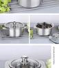 Stainless Steel Single-Serve Mini Hot Pot with Induction Compatibility and Extra Thick Design for One Person