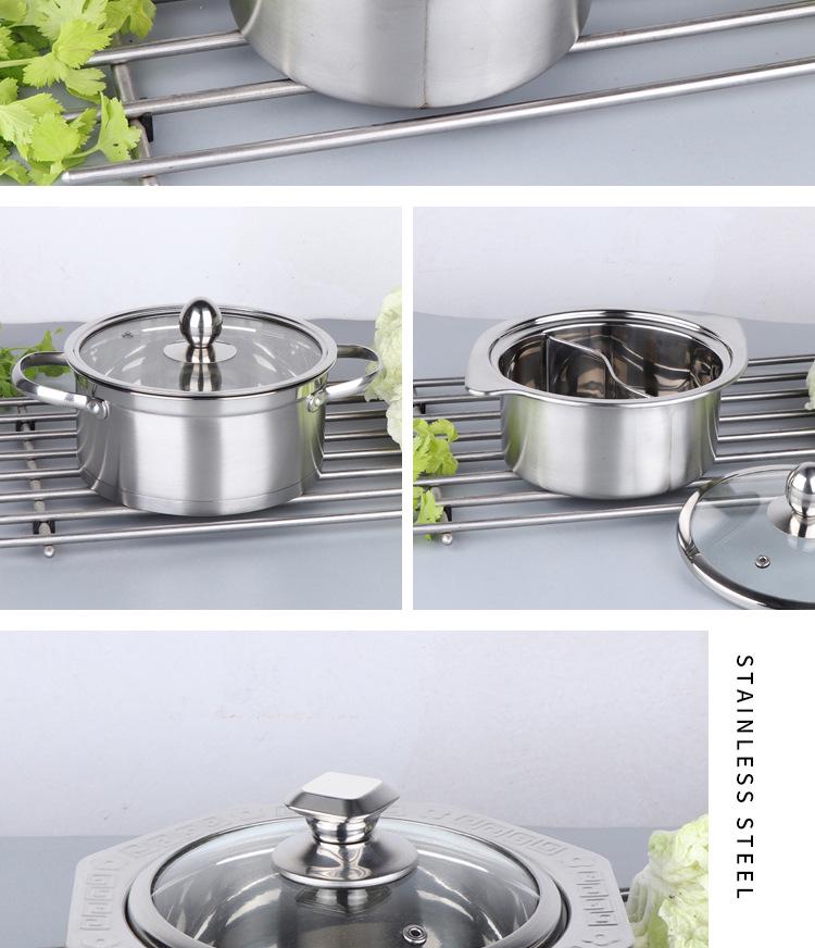 Stainless Steel Single-Serve Mini Hot Pot with Induction Compatibility and Extra Thick Design for One Person
