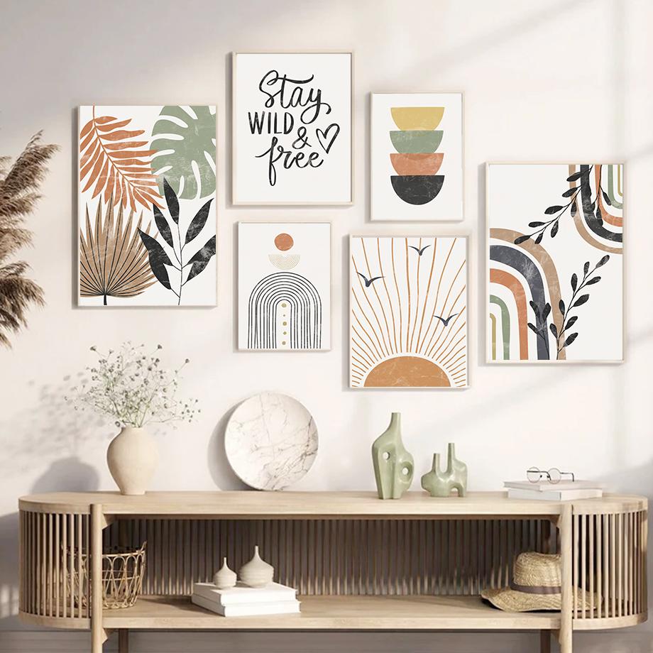 Boho Abstract Posters Artwork Geometric Wall Art Prints Canvas Painting Nordic Decoration Pictures Aesthetics Home Decor Mural