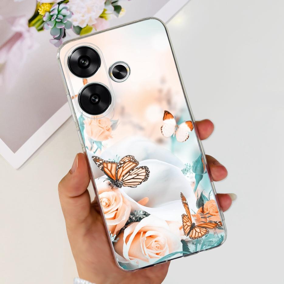 For Xiaomi Redmi Turbo 3 Case Poco F6 Fashion Painted Cover Soft Silicone Phone Cases For Xiaomi Poco F6 F 6 Redmi Turbo3 Bumper